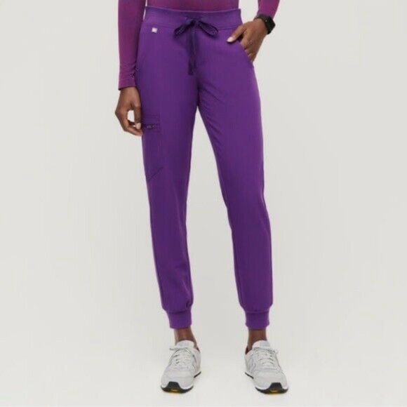 Figs Women's Zamora Jogger Scrub Pants in Digital Grape - Picture 2 of 2